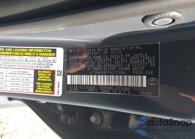 4T1DAACK1TU223366: 43986169