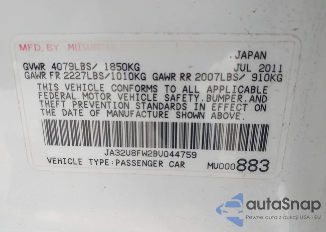 JA32U8FW2BU044759: 43986216