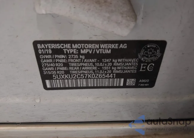 5UXKU2C57K0Z65441: 43986230