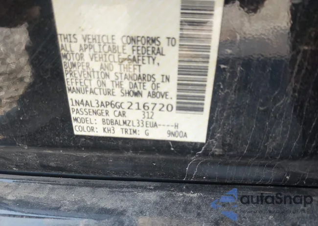 1N4AL3AP6GC216720: 43986245