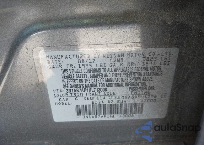 3N1AB7AP1HL713008: 43985345