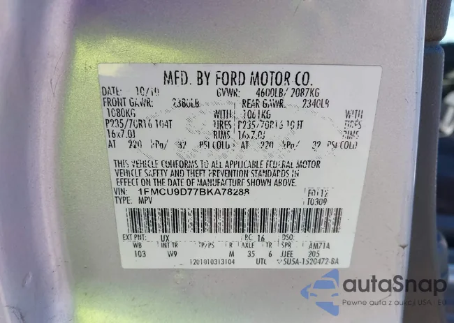 1FMCU9D77BKA78288: 43985374