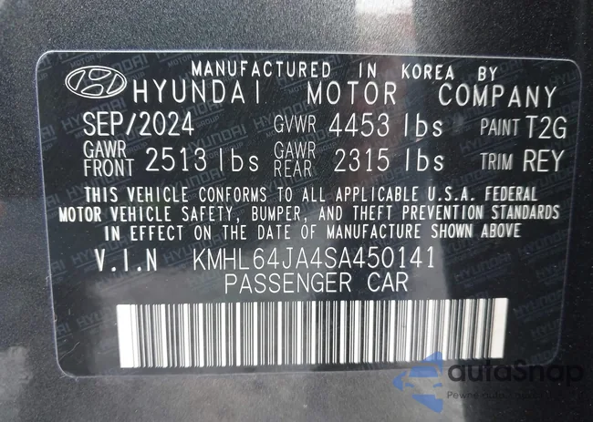 KMHL64JA4SA450141: 43985391