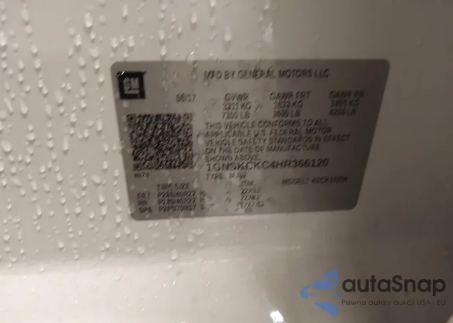 1GNSKCKC4HR366120: 43985400