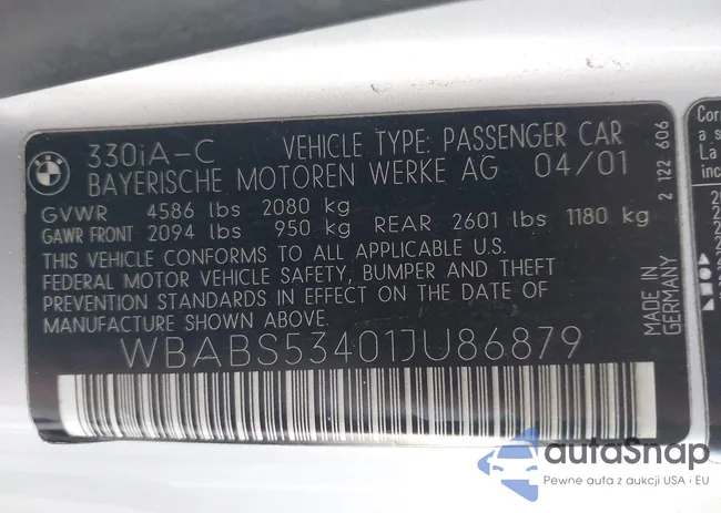 WBABS53401JU86879: 43985404