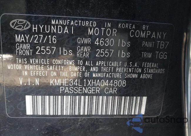 KMHE34L1XHA044808: 43985416