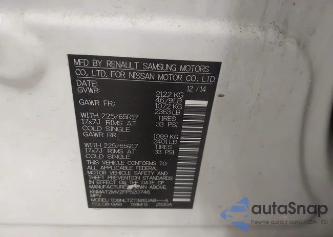 KNMAT2MV2FP520746: 43985482