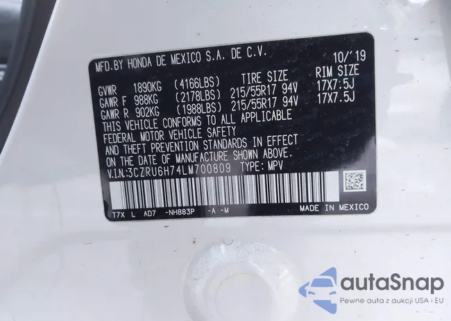 3CZRU6H74LM700809: 43985485