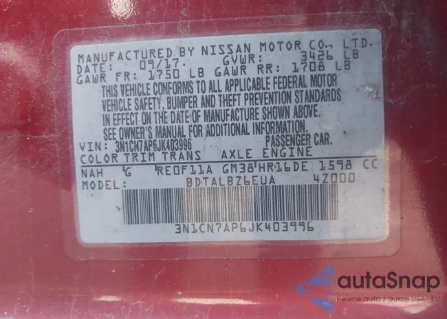 3N1CN7AP6JK403996: 43985508