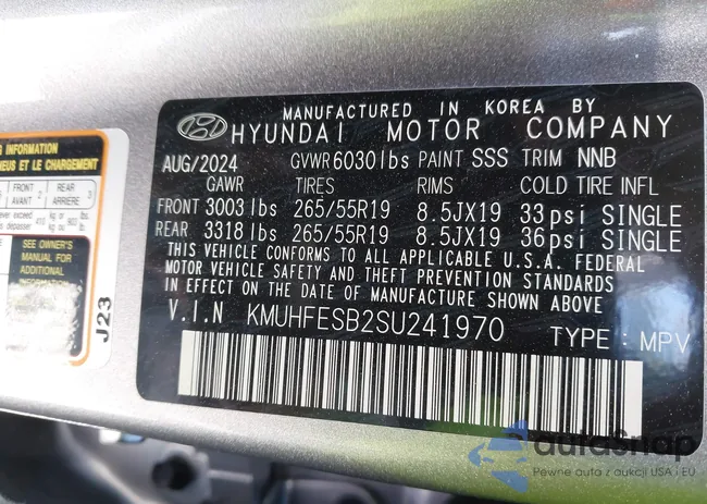 KMUHFESB2SU241970: 43985604