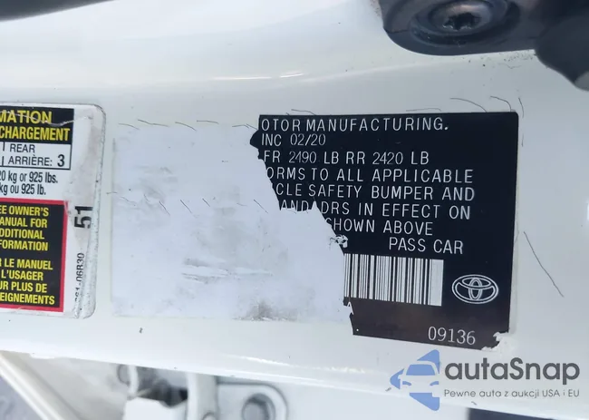 4T1C11AK5LU355660: 43986720