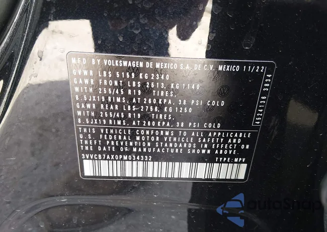 3VVCB7AX0PM034332: 43986782