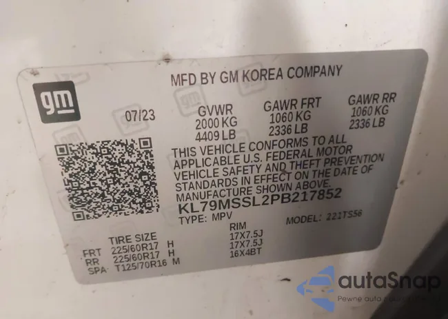 KL79MSSL2PB217852: 43986796