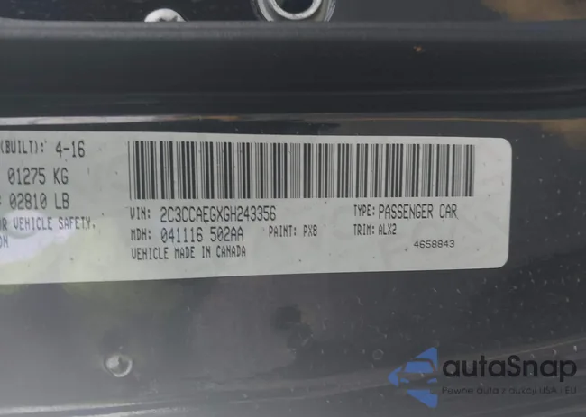 2C3CCAEGXGH243356: 43987060