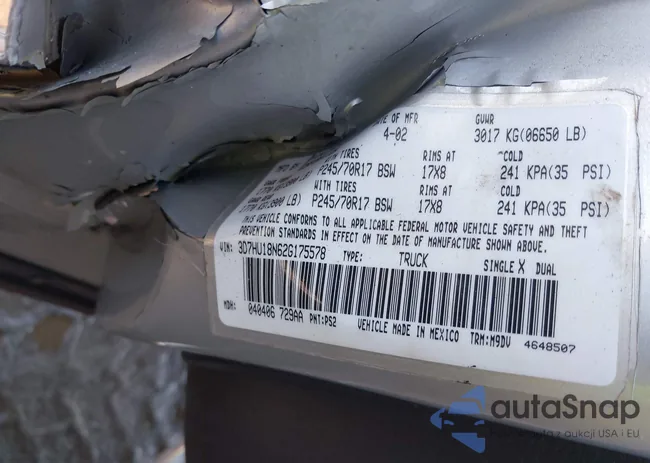 3D7HU18N62G175578: 43987144