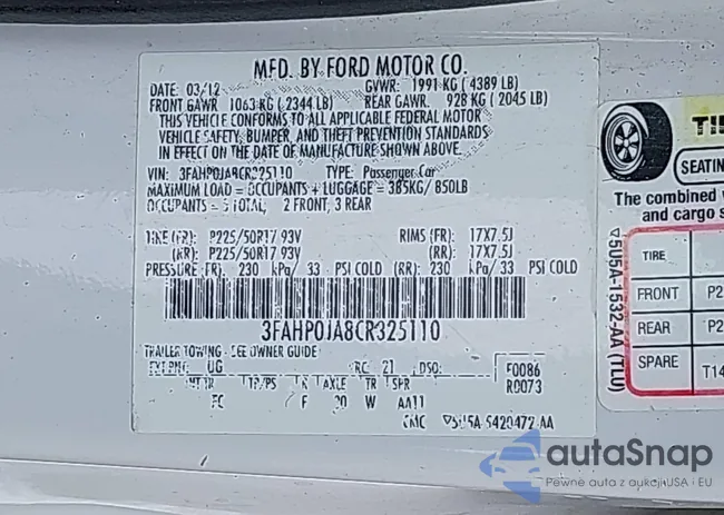 3FAHP0JA8CR325110: 43986308