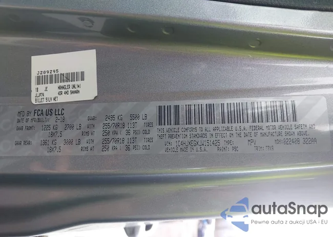 1C4HJXEGXJW151425: 43986318