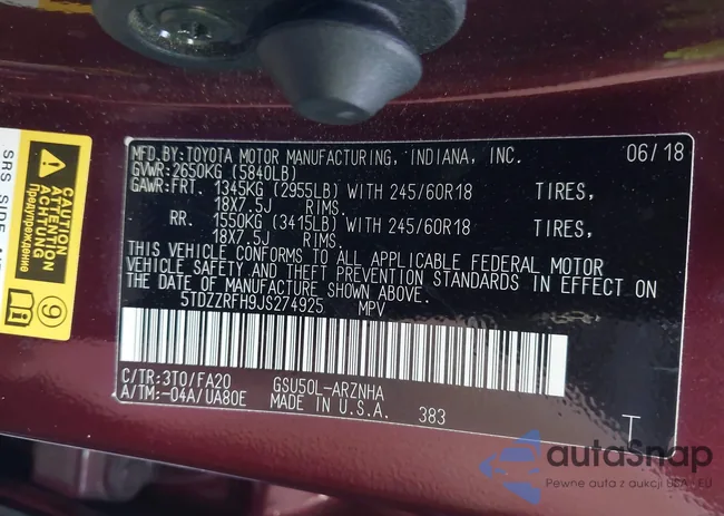 5TDZZRFH9JS274925: 43986337