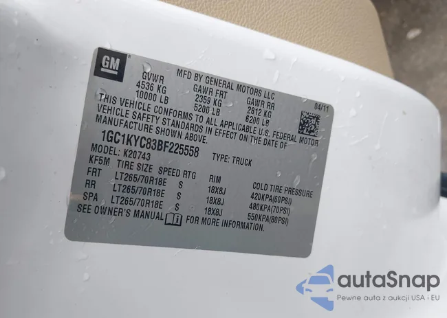 1GC1KYC83BF225558: 43986339