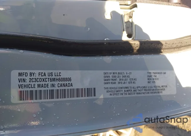 2C3CDXCT6MH608806: 43986503