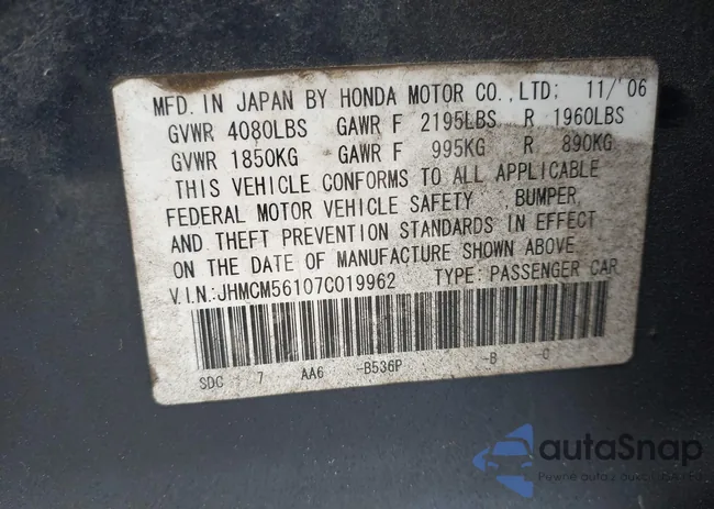 JHMCM56107C019962: 43986566