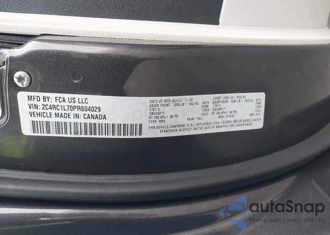 2C4RC1L70PR604029: 43986580