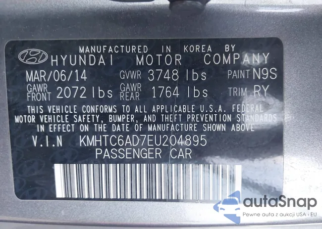 KMHTC6AD7EU204895: 43986585