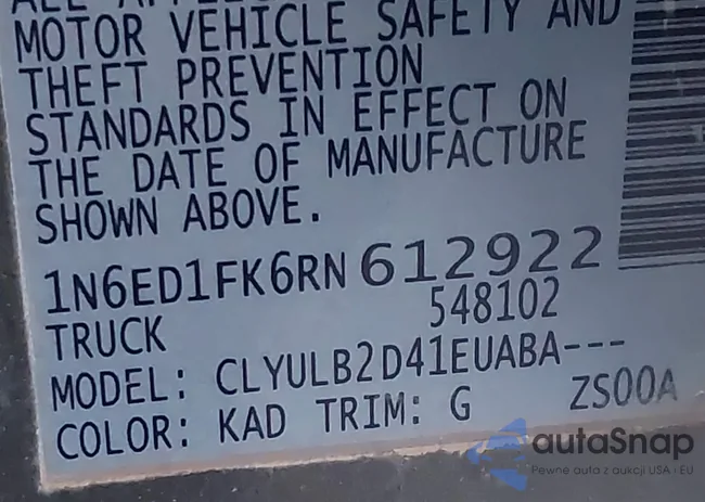 1N6ED1FK6RN612922: 43986623