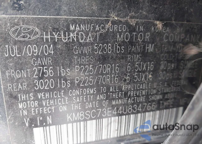 KM8SC73E44U834766: 43987869