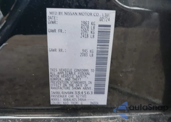 1N4BL4DV6RN384563: 43987986