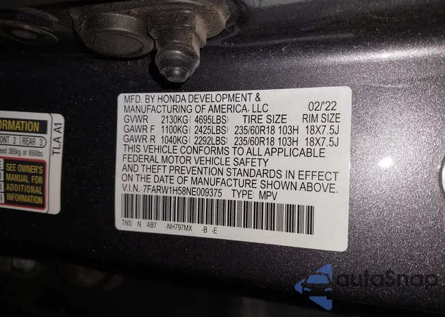 7FARW1H58NE009375: 43988042