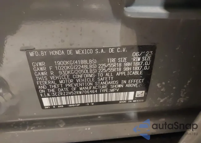 3CZRZ2H52RM706464: 43988127