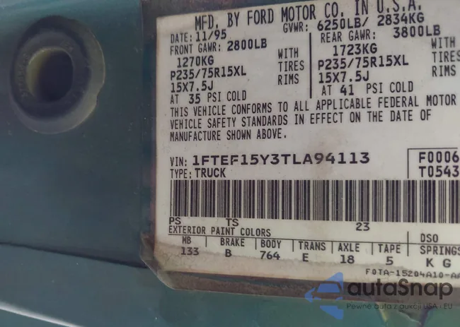 1FTEF15Y3TLA94113: 43988245