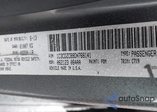 1C3CDZCB9DN768141: 43987392