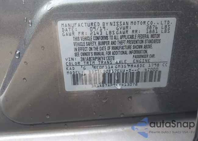 3N1AB7AP9KY413078: 43987476