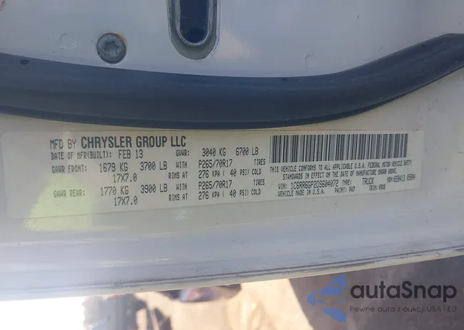 1C6RR6GP2DS604072: 43987499