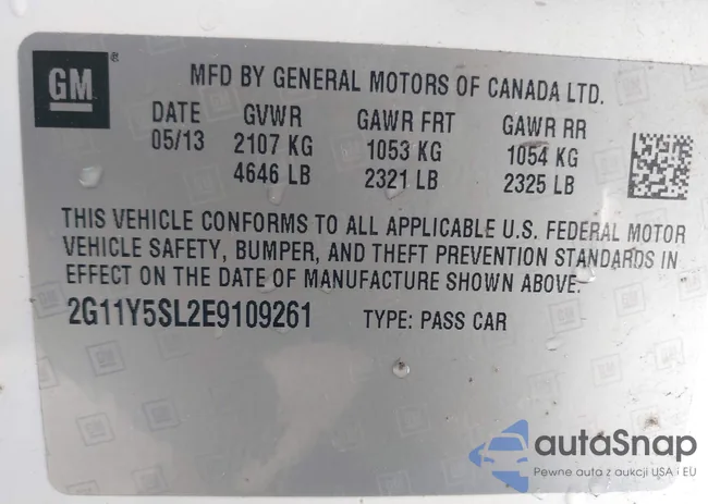 2G11Y5SL2E9109261: 43987524