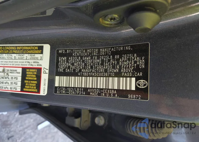 4T1BD1FK5CU036710: 43987596