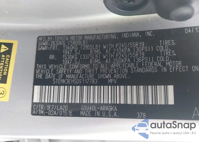 5TDYK3EH5DS117783: 43987648