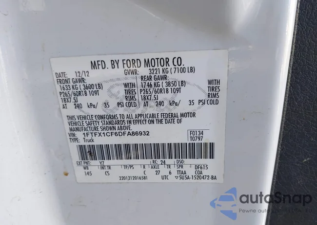 1FTFX1CF6DFA86932: 43987685