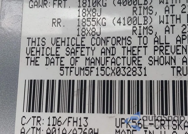 5TFUM5F15CX032831: 43988749