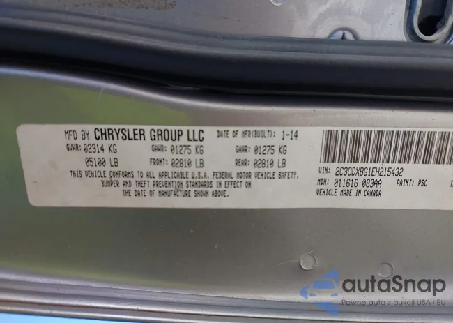 2C3CDXBG1EH215432: 43988774