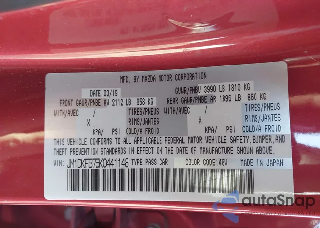 JM1DKFB75K0441148: 43988810