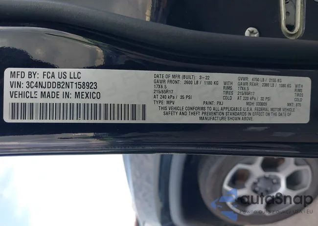 3C4NJDDB2NT158923: 43988818