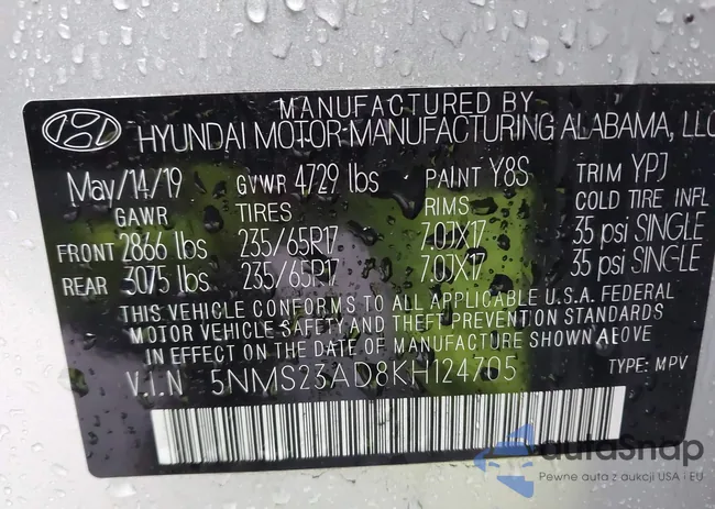 5NMS23AD8KH124705: 43988853