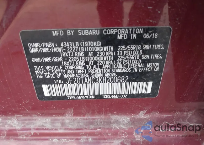 JF2GTANC3KH200682: 43988909