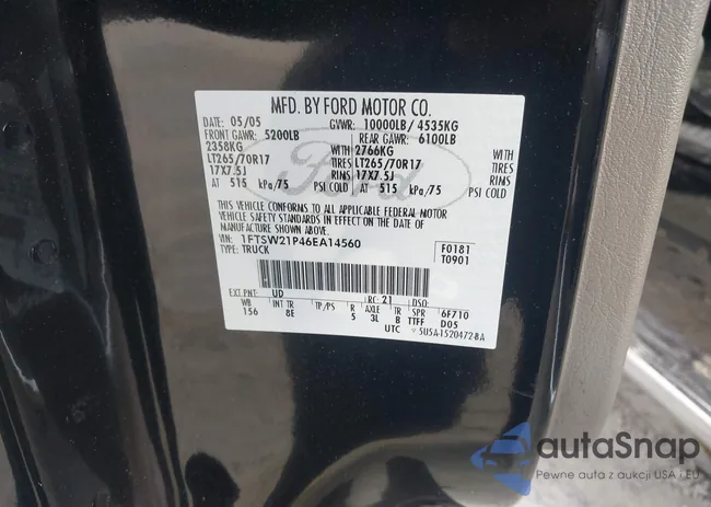 1FTSW21P46EA14560: 43989005