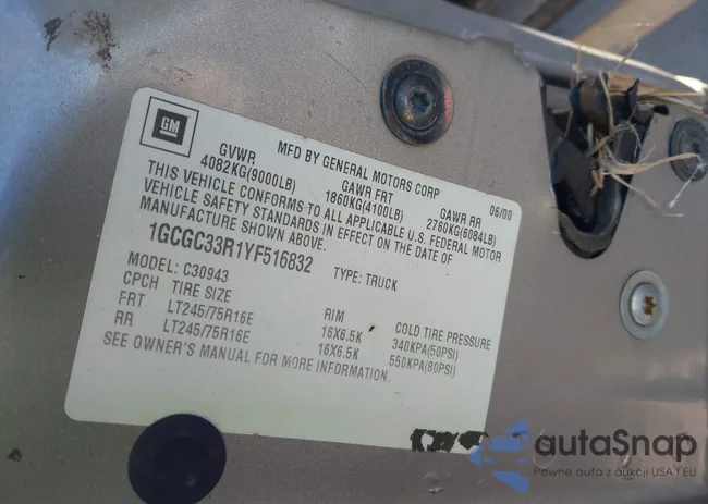 1GCGC33R1YF516832: 43989022