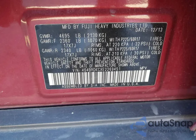 4S4BRDKCXE2269451: 43989100