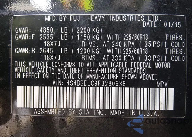 4S4BSELC9F3280638: 43989122